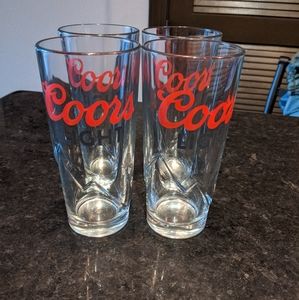 Set of 4 Coors Lite 16 oz Pint Glasses